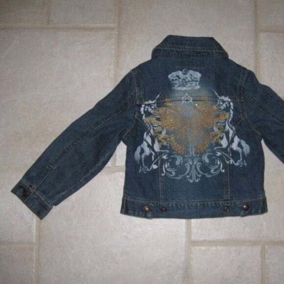 SQUEEZE GIRL'S SZ 5 DENIM JEAN JACKET W/ REMOVABLE FAUX FUR COLLAR  QUILTED VEST - Picture 6 of 15